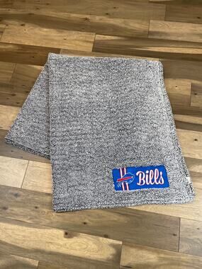 NFL Buffalo Bills Sherpa Fleece Throw Blanket 68x59 Gray Sherpa